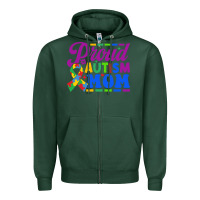 Sports Green Proud Autism Mom Zipper Hoodie - CowhideDigitalArt