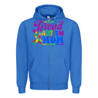 True Royal Proud Autism Mom Zipper Hoodie - CowhideDigitalArt