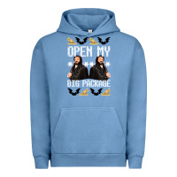 Pigment Pebble Blue what we do in the shadows christmas sweater design—open my big packa Urban Hoodie - lanVoArt