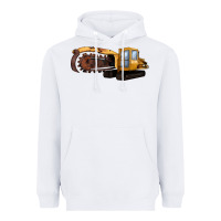White Thencher Chain Heavyweight Hoodie - LillyAllenDesigns