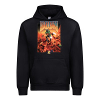 Black doom 1993 poster pc fps Urban Hoodie - lanVoArt