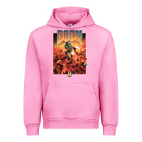 Fuchsia Pink doom 1993 poster pc fps Urban Hoodie - lanVoArt