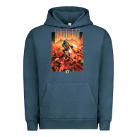 Pigment Midnight Navy doom 1993 poster pc fps Urban Hoodie - lanVoArt