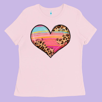 Valentine S Day Colorful Heart Ladies Tee Designed By Lillyallendesigns