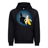 Black Dirty Joke Halloween Costume Joke Middle Finger Banana Urban Hoodie - lanVoArt