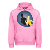 Fuchsia Pink Dirty Joke Halloween Costume Joke Middle Finger Banana Urban Hoodie - lanVoArt