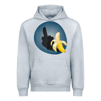 Heather Grey Dirty Joke Halloween Costume Joke Middle Finger Banana Urban Hoodie - lanVoArt