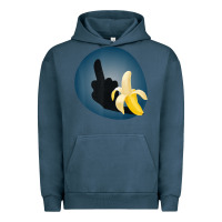 Pigment Midnight Navy Dirty Joke Halloween Costume Joke Middle Finger Banana Urban Hoodie - lanVoArt