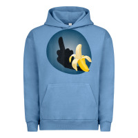 Pigment Pebble Blue Dirty Joke Halloween Costume Joke Middle Finger Banana Urban Hoodie - lanVoArt