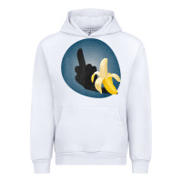 White Dirty Joke Halloween Costume Joke Middle Finger Banana Urban Hoodie - lanVoArt