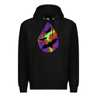 Black halloween bat  teardrop Premium Hoodie - BundleAndBundleShop