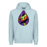 Blue Mist halloween bat  teardrop Premium Hoodie - BundleAndBundleShop