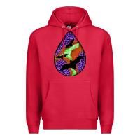 Cardinal halloween bat  teardrop Premium Hoodie - BundleAndBundleShop