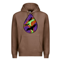 Chestnut halloween bat  teardrop Premium Hoodie - BundleAndBundleShop