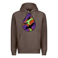 Coffee halloween bat  teardrop Premium Hoodie - BundleAndBundleShop