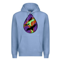 Colony Blue halloween bat  teardrop Premium Hoodie - BundleAndBundleShop