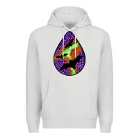 Dove Grey halloween bat  teardrop Premium Hoodie - BundleAndBundleShop