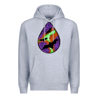 Heather Grey halloween bat  teardrop Premium Hoodie - BundleAndBundleShop