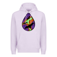 Lilac halloween bat  teardrop Premium Hoodie - BundleAndBundleShop