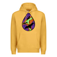 Mustard halloween bat  teardrop Premium Hoodie - BundleAndBundleShop