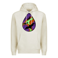 Oatmeal Heather halloween bat  teardrop Premium Hoodie - BundleAndBundleShop