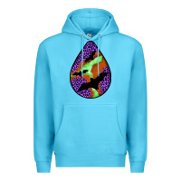 Ocean Blue halloween bat  teardrop Premium Hoodie - BundleAndBundleShop