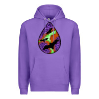 Purple halloween bat  teardrop Premium Hoodie - BundleAndBundleShop
