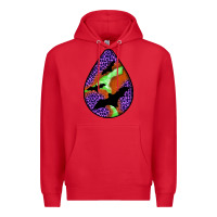 Red halloween bat  teardrop Premium Hoodie - BundleAndBundleShop