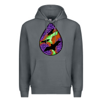 Rock halloween bat  teardrop Premium Hoodie - BundleAndBundleShop