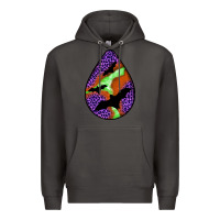 Smoke halloween bat  teardrop Premium Hoodie - BundleAndBundleShop
