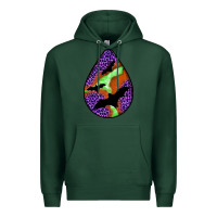 Sports Green halloween bat  teardrop Premium Hoodie - BundleAndBundleShop