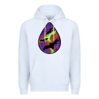White halloween bat  teardrop Premium Hoodie - BundleAndBundleShop