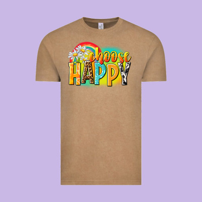 Choose Happy Vintage Tee Designed By Nancycooperartshop