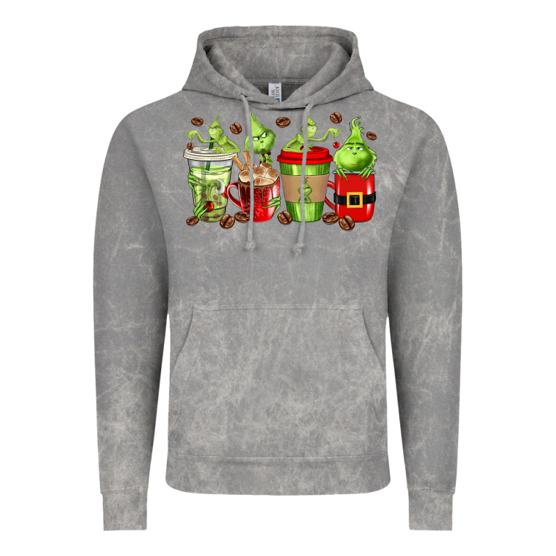 Grinch Coffee Cups Vintage Hoodie by texasbilliewilder | Teevron