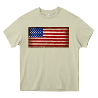 Mossy American flag Heavy Core Tee - JahusDesignShop