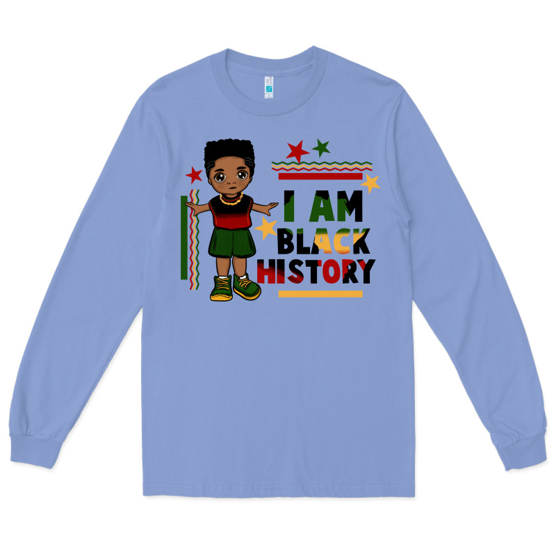 I Am Black History Black Boy  Juneteenth Long Sleeve Tee by CowGirlArtShop | Teevron