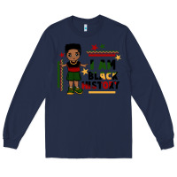 Navy i am black history black boy  juneteenth Long Sleeve Tee - CowGirlArtShop