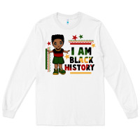 White i am black history black boy  juneteenth Long Sleeve Tee - CowGirlArtShop