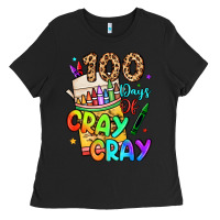 Black 100 days of cray cray Ladies Tee - LillyAllenDesigns