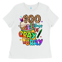 White 100 days of cray cray Ladies Tee - LillyAllenDesigns