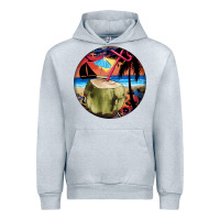 Heather Grey coconut drink colorful leopard Urban Hoodie - BarkalooDesign