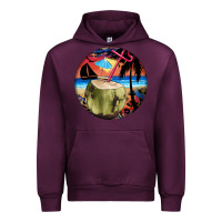 Mauve Wine coconut drink colorful leopard Urban Hoodie - BarkalooDesign