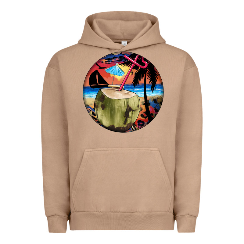 Coconut Drink Colorful Leopard Urban Hoodie by BarkalooDesign | Teevron