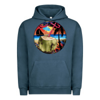 Pigment Midnight Navy coconut drink colorful leopard Urban Hoodie - BarkalooDesign