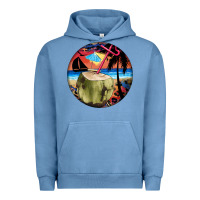 Pigment Pebble Blue coconut drink colorful leopard Urban Hoodie - BarkalooDesign