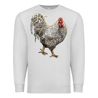 Dove Grey dominique rooster Premium Sweatshirt - LillyAllenDesigns