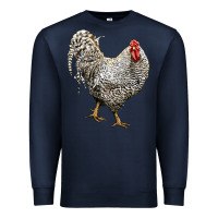 Navy dominique rooster Premium Sweatshirt - LillyAllenDesigns
