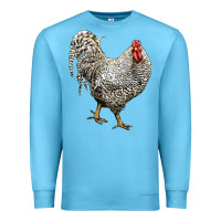 Ocean Blue dominique rooster Premium Sweatshirt - LillyAllenDesigns