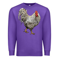 Purple dominique rooster Premium Sweatshirt - LillyAllenDesigns