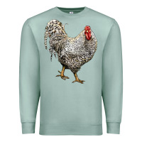 Seafoam dominique rooster Premium Sweatshirt - LillyAllenDesigns